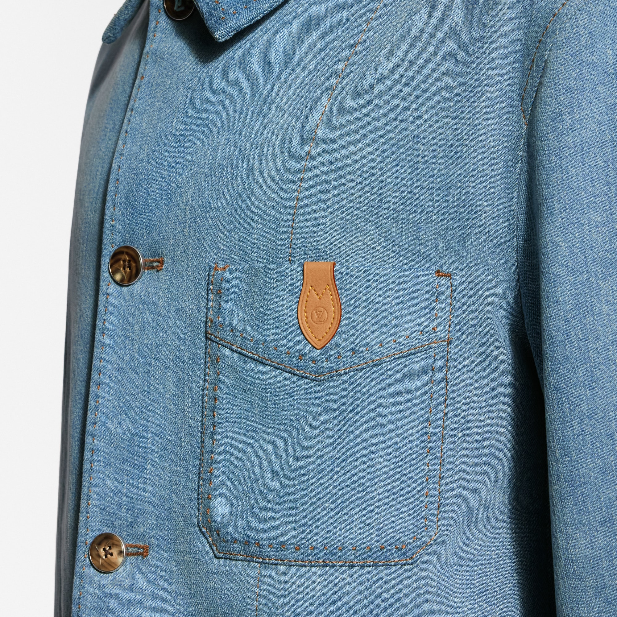 Silk-Blend Denim Workwear Jacket - New - For Men | LOUIS VUITTON ®